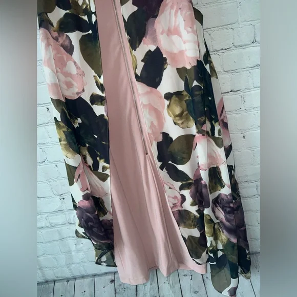 SLNY purple, pink & green floral sleeveless dress size 8 - Picture 10 of 12